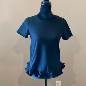 Cute black ruffle tee